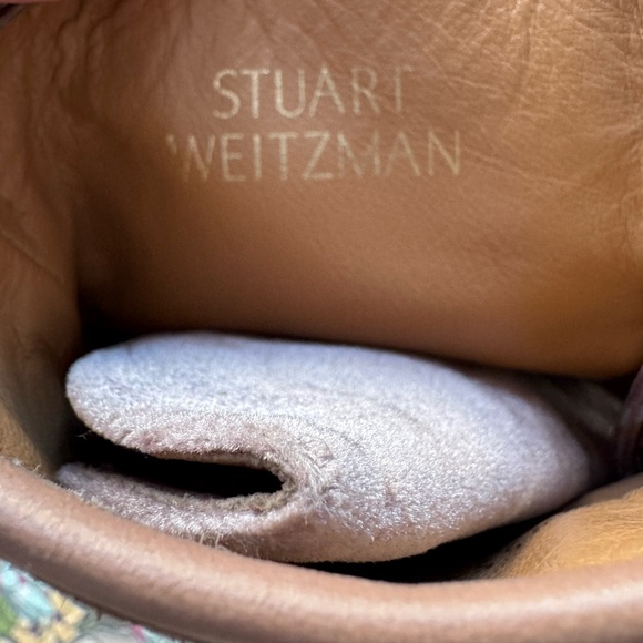 Stuart Weitzman Pink/Mauve Velvet and Leather Combat boot size 8 - Picture 14 of 16